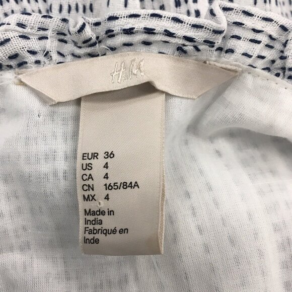 Coastal Romper Women Size 4 White Blue Adjustable Straps Summer Feminine Beachy - Picture 10 of 16